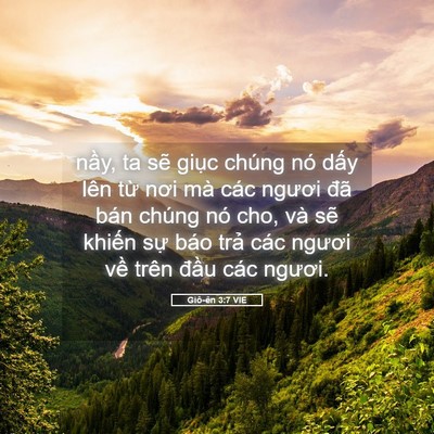Picture 05 - Giô-ên 3:7 VIE - nầy, ta sẽ giục chúng nó dấy lên từ - Bible Verse Picture