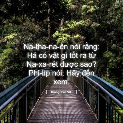 Picture 05 - Giăng 1:46 VIE - Na-tha-na-ên nói rằng: Há có vật gì - Bible Verse Picture