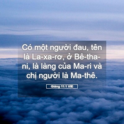 Picture 05 - Giăng 11:1 VIE - Có một người đau, tên là La-xa-rơ, ở - Bible Verse Picture