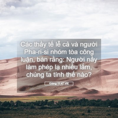 Picture 05 - Giăng 11:47 VIE - Các thầy tế lễ cả và người Pha-ri-si - Bible Verse Picture