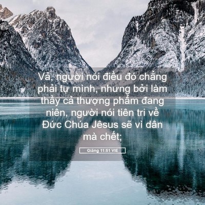 Picture 05 - Giăng 11:51 VIE - Vả, người nói điều đó chẳng phải - Bible Verse Picture