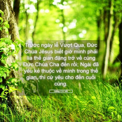 Picture 05 - Giăng 13:1 VIE - Trước ngày lễ Vượt Qua, Đức Chúa - Bible Verse Picture