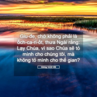Picture 05 - Giăng 14:22 VIE - Giu-đe, chớ không phải là - Bible Verse Picture