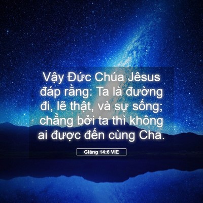 Picture 05 - Giăng 14:6 VIE - Vậy Đức Chúa Jêsus đáp rằng: Ta là - Bible Verse Picture