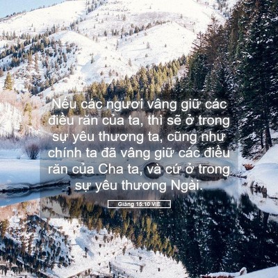 Picture 05 - Giăng 15:10 VIE - Nếu các ngươi vâng giữ các điều răn - Bible Verse Picture