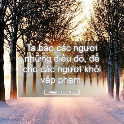Picture 05 - Giăng 16:1 VIE - Ta bảo các ngươi những điều đó, để - Bible Verse Picture
