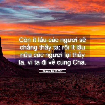 Picture 05 - Giăng 16:16 VIE - Còn ít lâu các ngươi sẽ chẳng thấy - Bible Verse Picture