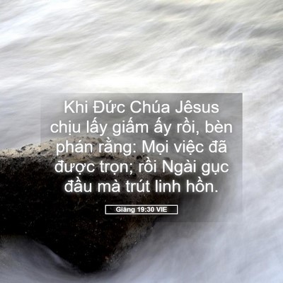 Picture 05 - Giăng 19:30 VIE - Khi Đức Chúa Jêsus chịu lấy giấm ấy - Bible Verse Picture