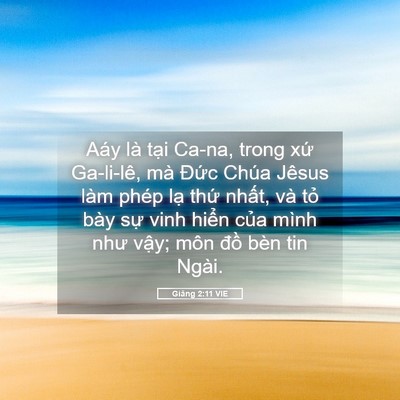 Picture 05 - Giăng 2:11 VIE - Aáy là tại Ca-na, trong xứ Ga-li-lê, mà - Bible Verse Picture