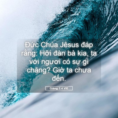 Picture 05 - Giăng 2:4 VIE - Đức Chúa Jêsus đáp rằng: Hỡi đàn bà - Bible Verse Picture