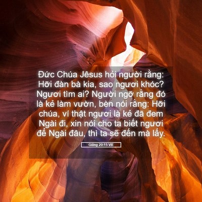 Picture 05 - Giăng 20:15 VIE - Đức Chúa Jêsus hỏi người rằng: Hỡi - Bible Verse Picture