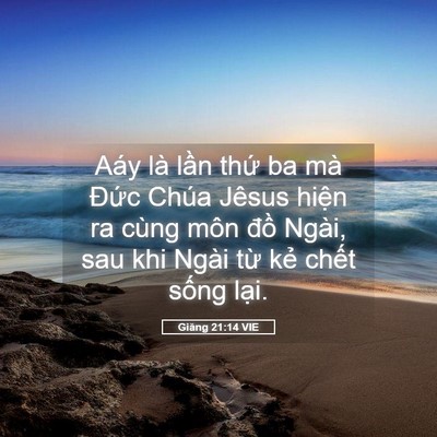 Picture 05 - Giăng 21:14 VIE - Aáy là lần thứ ba mà Đức Chúa Jêsus - Bible Verse Picture