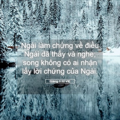 Picture 05 - Giăng 3:32 VIE - Ngài làm chứng về điều Ngài đã thấy - Bible Verse Picture