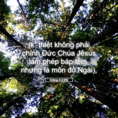 Picture 05 - Giăng 4:2 VIE - (k” thiệt không phải chính Đức Chúa - Bible Verse Picture