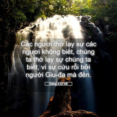 Picture 05 - Giăng 4:22 VIE - Các ngươi thờ lạy sự các ngươi không - Bible Verse Picture