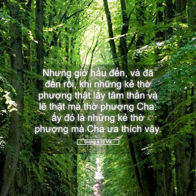 Picture 05 - Giăng 4:23 VIE - Nhưng giờ hầu đến, và đã đến rồi, - Bible Verse Picture