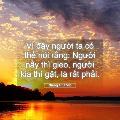 Picture 05 - Giăng 4:37 VIE - Vì đây người ta có thể nói rằng: - Bible Verse Picture