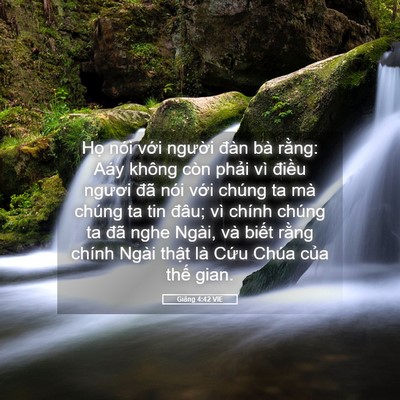 Picture 05 - Giăng 4:42 VIE - Họ nói với người đàn bà rằng: Aáy - Bible Verse Picture