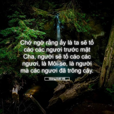 Picture 05 - Giăng 5:45 VIE - Chớ ngờ rằng ấy là ta sẽ tố cáo - Bible Verse Picture