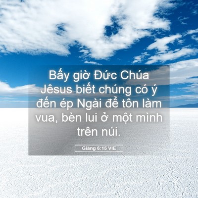 Picture 05 - Giăng 6:15 VIE - Bấy giờ Đức Chúa Jêsus biết chúng có - Bible Verse Picture