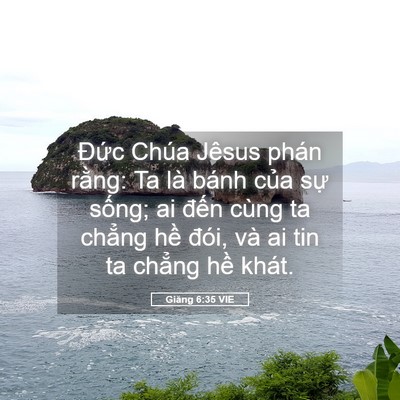 Picture 05 - Giăng 6:35 VIE - Đức Chúa Jêsus phán rằng: Ta là bánh - Bible Verse Picture