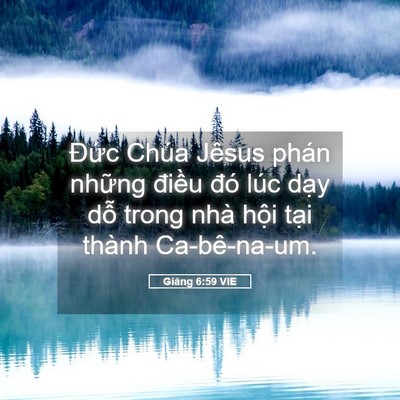 Picture 05 - Giăng 6:59 VIE - Đức Chúa Jêsus phán những điều đó - Bible Verse Picture
