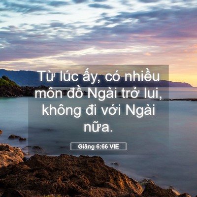 Picture 05 - Giăng 6:66 VIE - Từ lúc ấy, có nhiều môn đồ Ngài - Bible Verse Picture