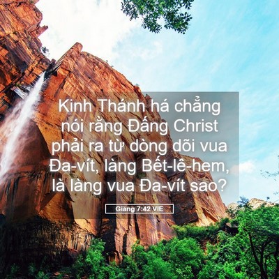 Picture 05 - Giăng 7:42 VIE - Kinh Thánh há chẳng nói rằng Đấng - Bible Verse Picture