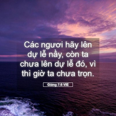Picture 05 - Giăng 7:8 VIE - Các ngươi hãy lên dự lễ nầy, còn ta - Bible Verse Picture