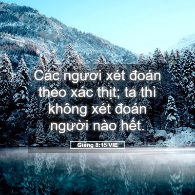 Picture 05 - Giăng 8:15 VIE - Các ngươi xét đoán theo xác thịt; ta - Bible Verse Picture