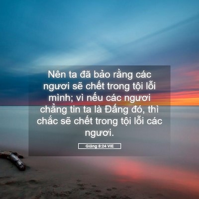 Picture 05 - Giăng 8:24 VIE - Nên ta đã bảo rằng các ngươi sẽ - Bible Verse Picture