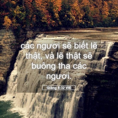 Picture 05 - Giăng 8:32 VIE - các ngươi sẽ biết lẽ thật, và lẽ - Bible Verse Picture