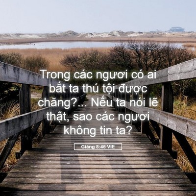 Picture 05 - Giăng 8:46 VIE - Trong các ngươi có ai bắt ta thú tội - Bible Verse Picture
