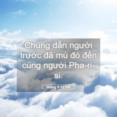 Picture 05 - Giăng 9:13 VIE - Chúng dẫn người trước đã mù đó - Bible Verse Picture