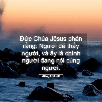 Picture 05 - Giăng 9:37 VIE - Đức Chúa Jêsus phán rằng: Ngươi đã - Bible Verse Picture