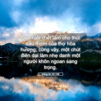 Picture 05 - Giảng Sư 10:1 VIE - Con ruồi chết làm cho thúi dầu thơm - Bible Verse Picture