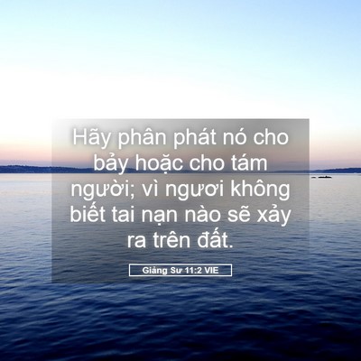 Picture 05 - Giảng Sư 11:2 VIE - Hãy phân phát nó cho bảy hoặc cho tám - Bible Verse Picture