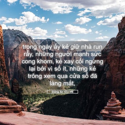 Picture 05 - Giảng Sư 12:3 VIE - trong ngày ấy kẻ giữ nhà run rẩy, - Bible Verse Picture