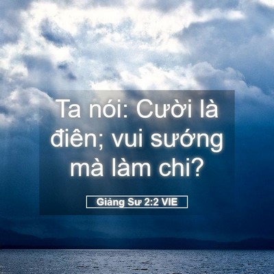 Picture 05 - Giảng Sư 2:2 VIE - Ta nói: Cười là điên; vui sướng mà - Bible Verse Picture