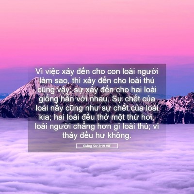Picture 05 - Giảng Sư 3:19 VIE - Vì việc xảy đến cho con loài người - Bible Verse Picture