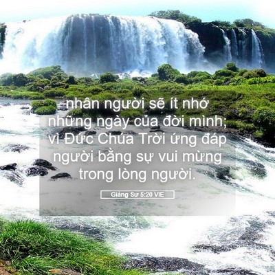 Picture 05 - Giảng Sư 5:20 VIE - nhân người sẽ ít nhớ những ngày của - Bible Verse Picture