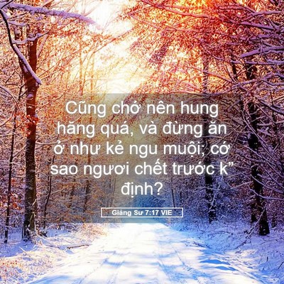 Picture 05 - Giảng Sư 7:17 VIE - Cũng chớ nên hung hăng quá, và đừng ăn - Bible Verse Picture