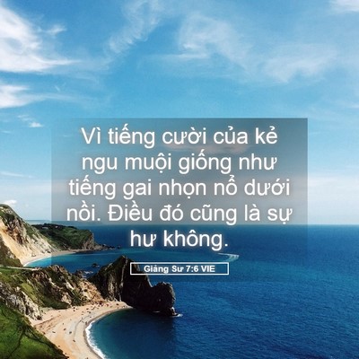 Picture 05 - Giảng Sư 7:6 VIE - Vì tiếng cười của kẻ ngu muội giống - Bible Verse Picture