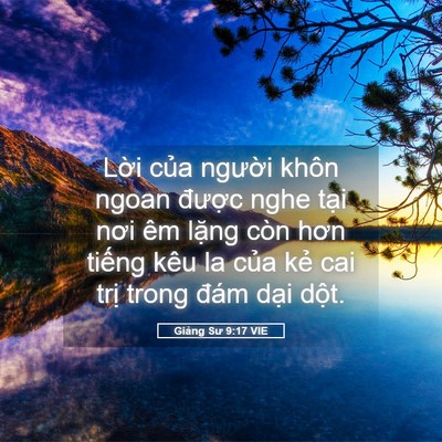 Picture 05 - Giảng Sư 9:17 VIE - Lời của người khôn ngoan được nghe - Bible Verse Picture