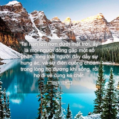 Picture 05 - Giảng Sư 9:3 VIE - Tai nạn lớn hơn dưới mặt trời, ấy - Bible Verse Picture