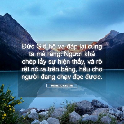 Picture 05 - Ha-ba-cúc 2:2 VIE - Đức Giê-hô-va đáp lại cùng ta mà - Bible Verse Picture