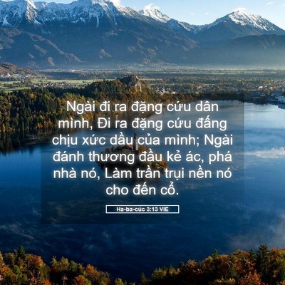 Picture 05 - Ha-ba-cúc 3:13 VIE - Ngài đi ra đặng cứu dân mình, Đi ra - Bible Verse Picture