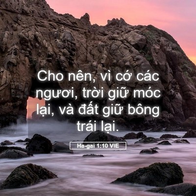 Picture 05 - Ha-gai 1:10 VIE - Cho nên, vì cớ các ngươi, trời giữ - Bible Verse Picture