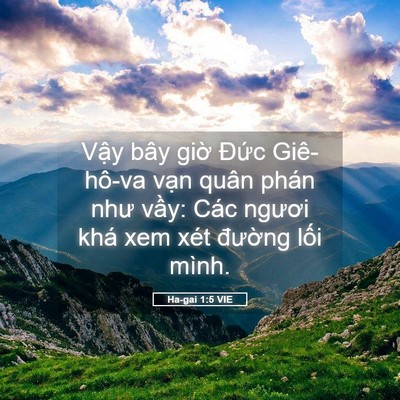 Picture 05 - Ha-gai 1:5 VIE - Vậy bây giờ Đức Giê-hô-va vạn quân - Bible Verse Picture