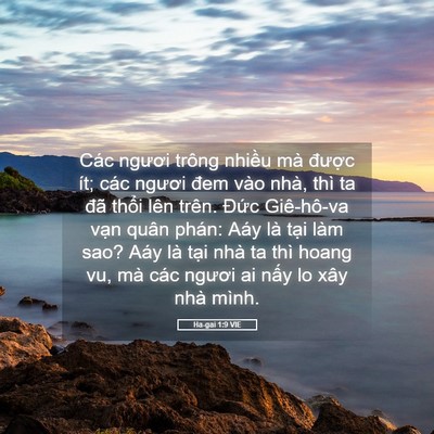 Picture 05 - Ha-gai 1:9 VIE - Các ngươi trông nhiều mà được ít; - Bible Verse Picture